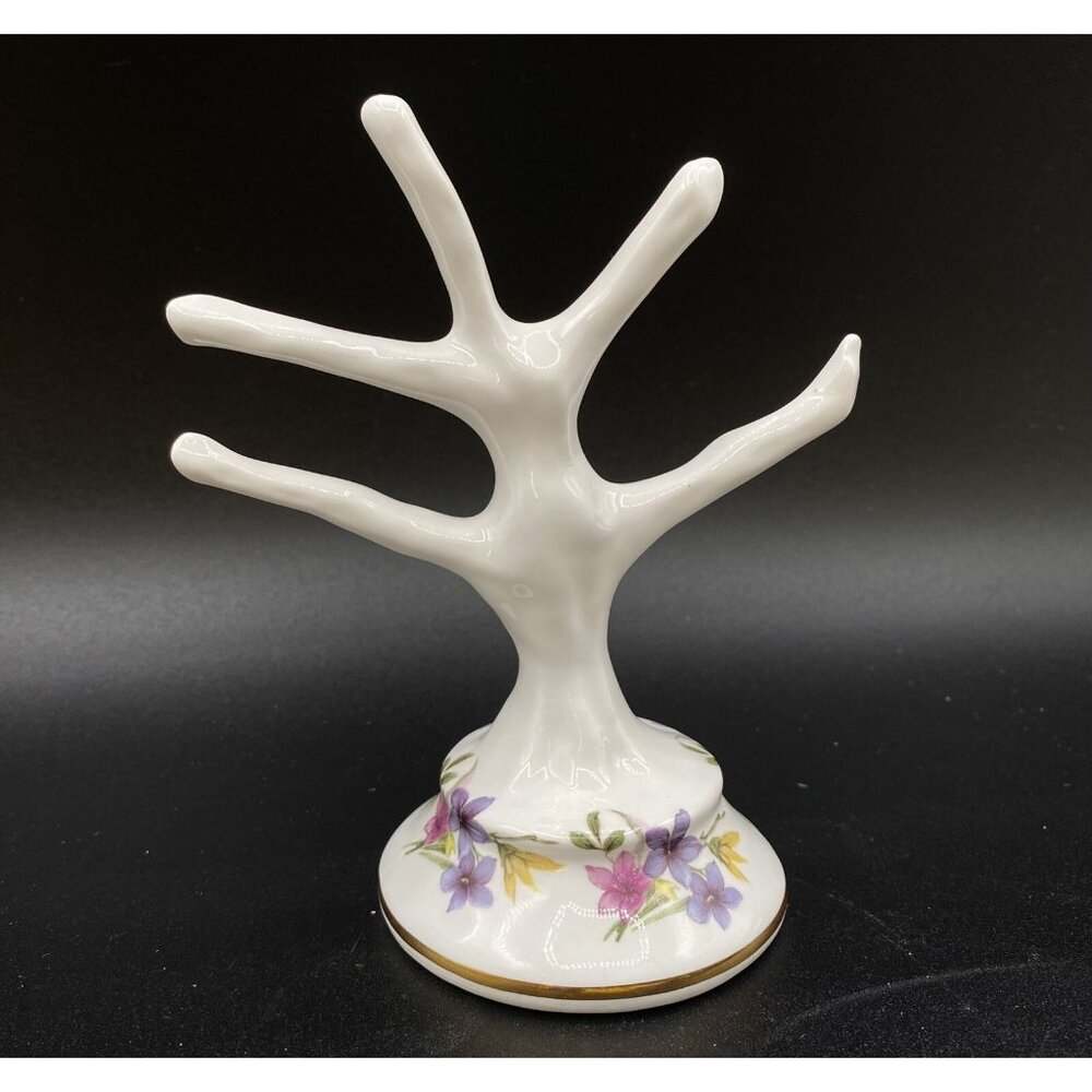 English Rose England Fine Bone China Ring Tree 5.5”